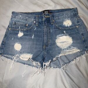 BDG Blue Distressed Jean Shorts
